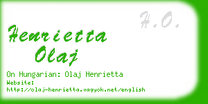 henrietta olaj business card